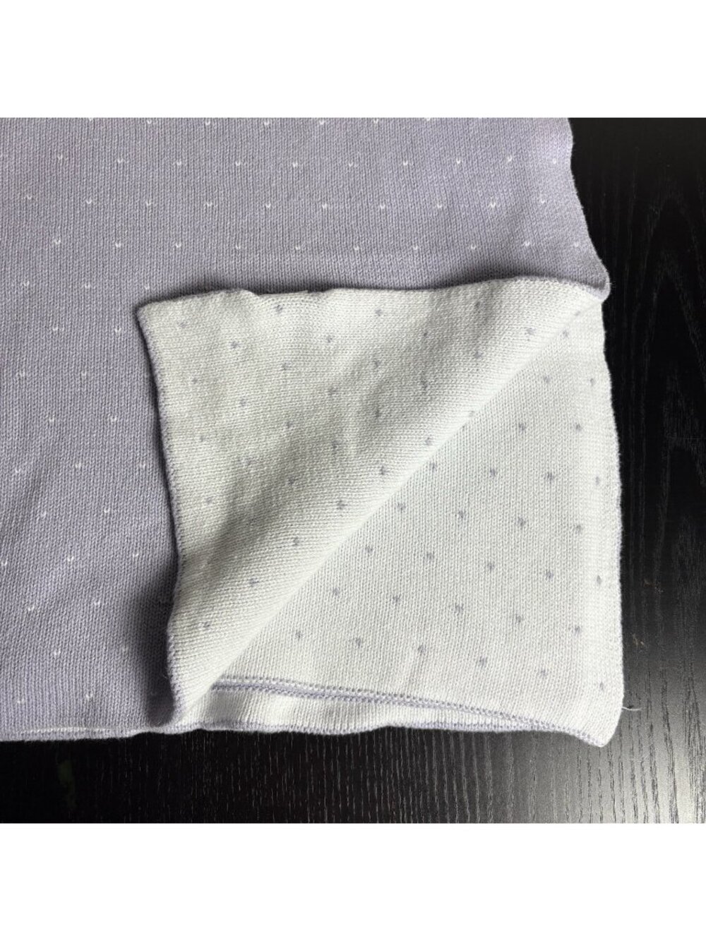 KOALA BABY Purple/White Sweater Knit Cotton Baby Girl Blanket 2015 Toys R Us